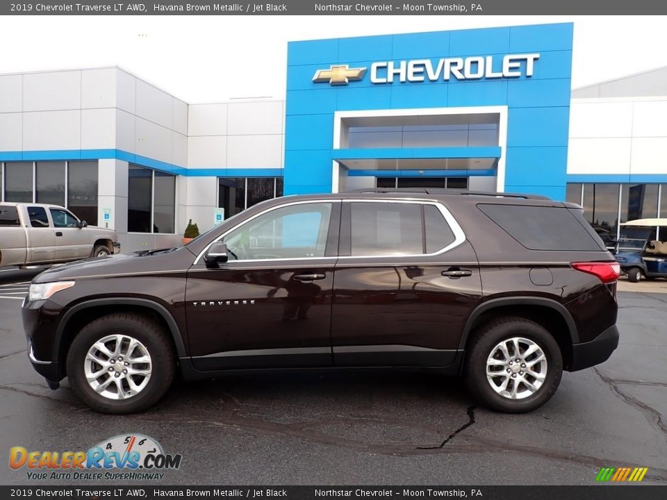 2019 Chevrolet Traverse LT AWD Havana Brown Metallic / Jet Black Photo #3