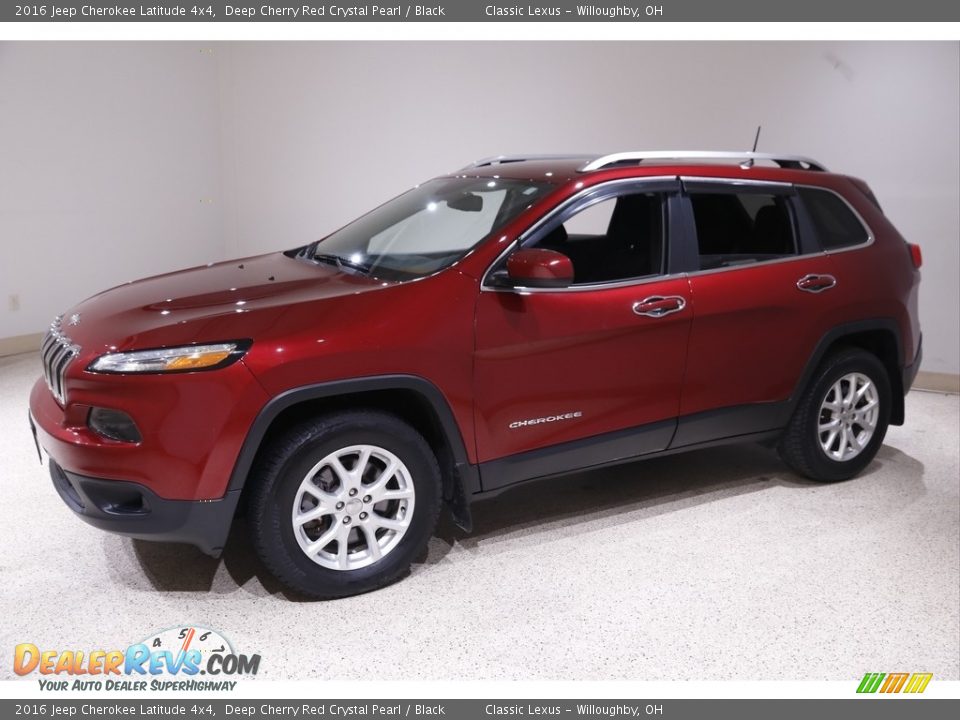 2016 Jeep Cherokee Latitude 4x4 Deep Cherry Red Crystal Pearl / Black Photo #3