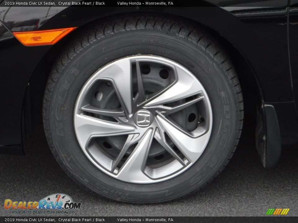2019 Honda Civic LX Sedan Crystal Black Pearl / Black Photo #3