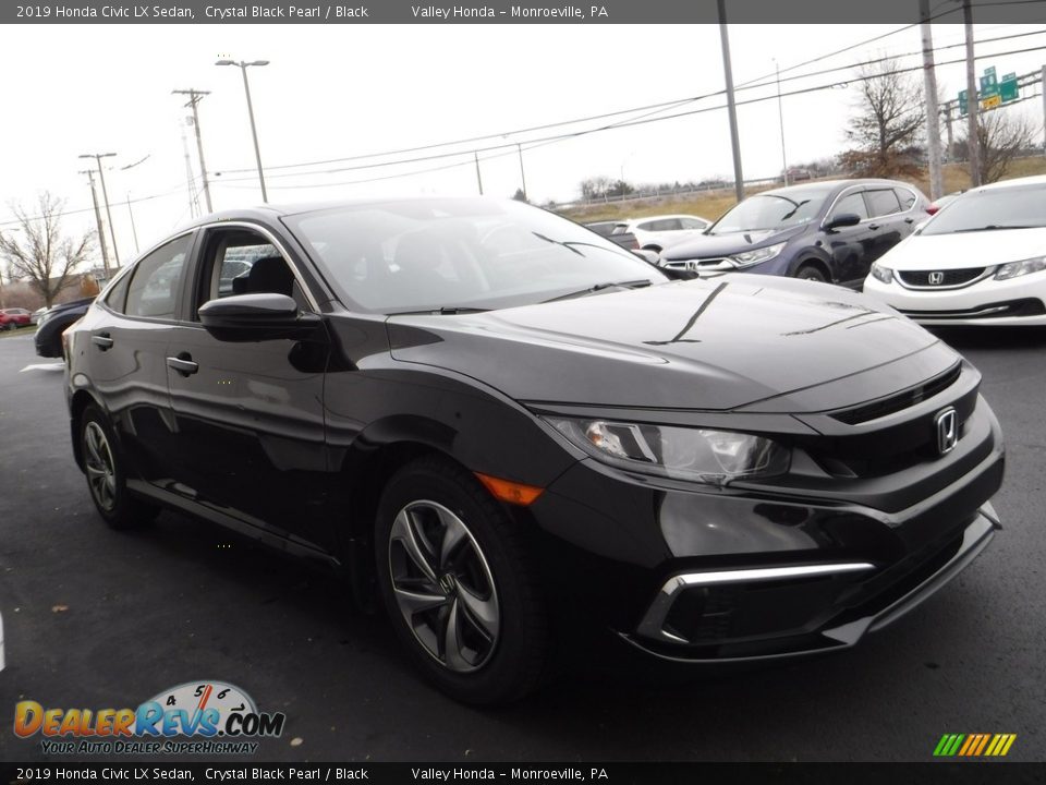 2019 Honda Civic LX Sedan Crystal Black Pearl / Black Photo #5