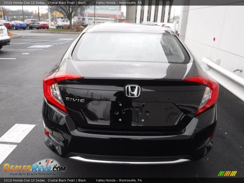 2019 Honda Civic LX Sedan Crystal Black Pearl / Black Photo #6