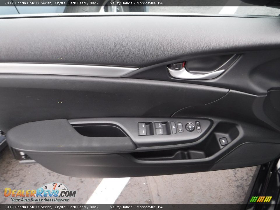 2019 Honda Civic LX Sedan Crystal Black Pearl / Black Photo #8