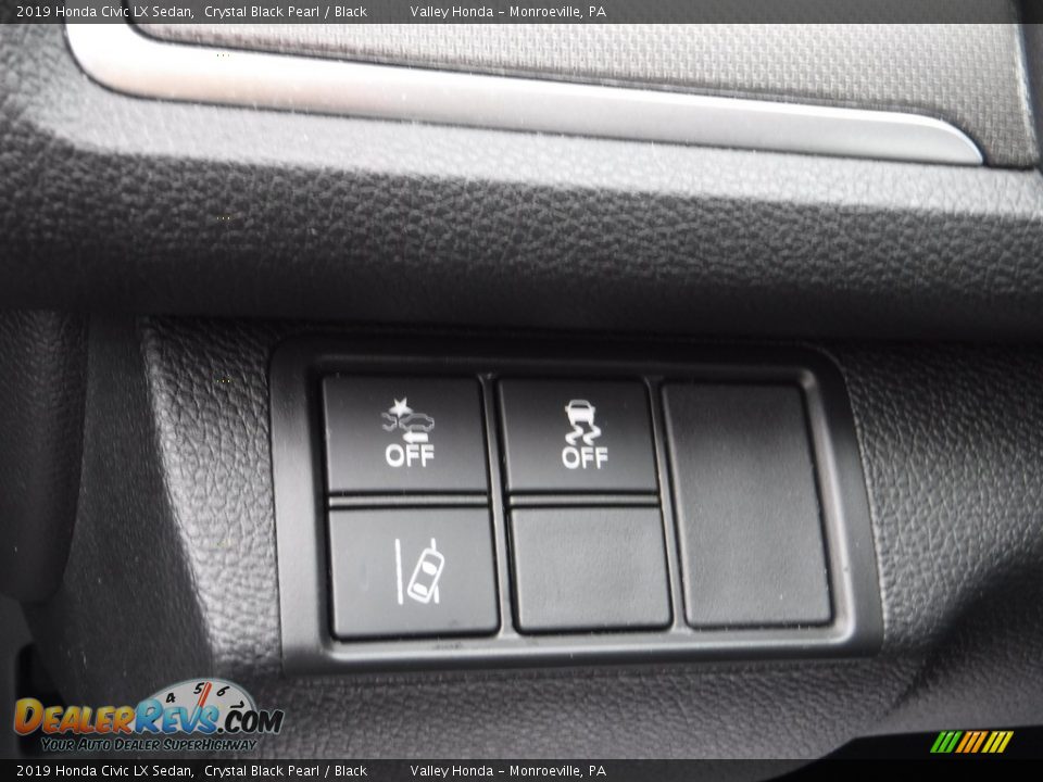 2019 Honda Civic LX Sedan Crystal Black Pearl / Black Photo #10
