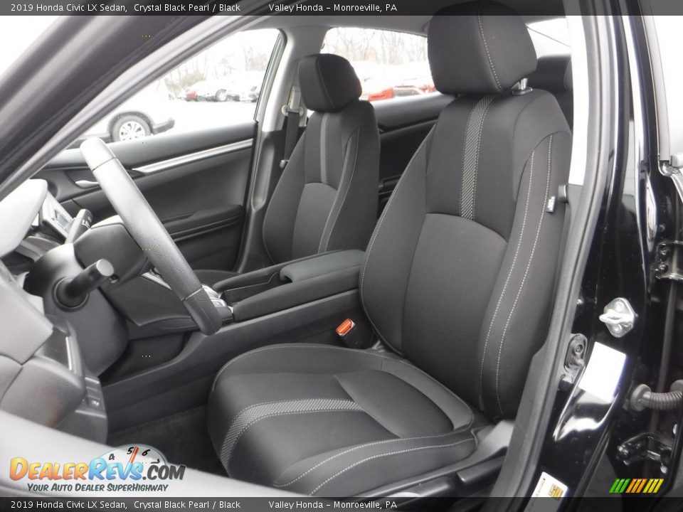 2019 Honda Civic LX Sedan Crystal Black Pearl / Black Photo #11