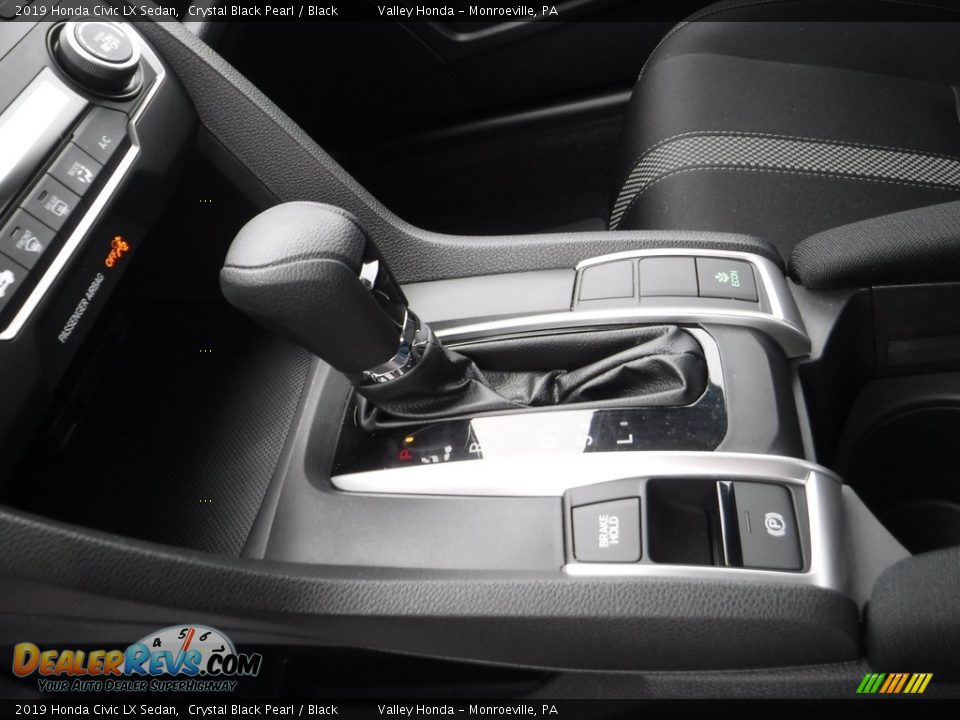 2019 Honda Civic LX Sedan Crystal Black Pearl / Black Photo #12