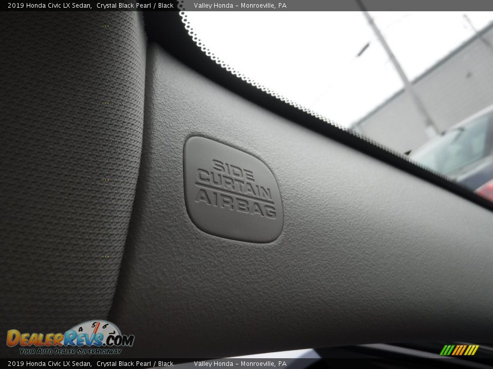 2019 Honda Civic LX Sedan Crystal Black Pearl / Black Photo #15