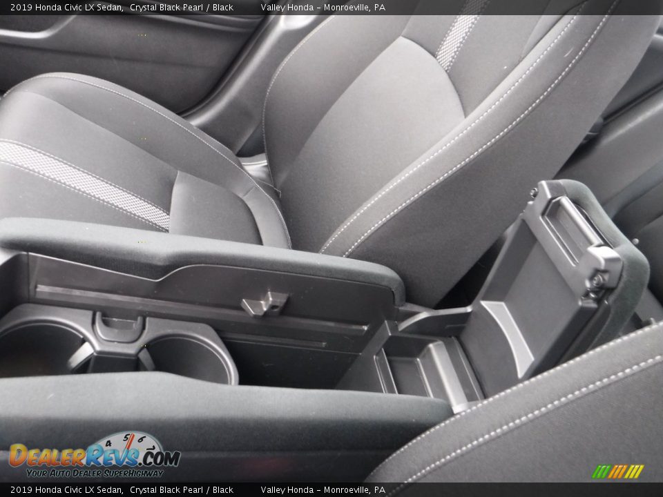 2019 Honda Civic LX Sedan Crystal Black Pearl / Black Photo #19