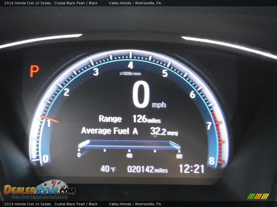 2019 Honda Civic LX Sedan Crystal Black Pearl / Black Photo #27