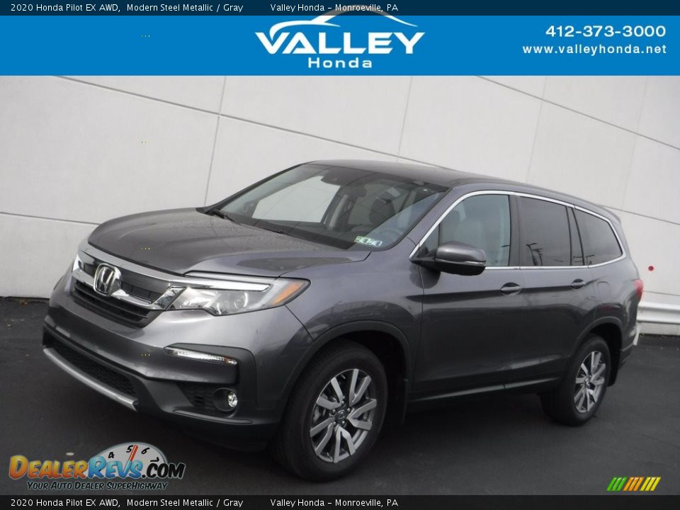 2020 Honda Pilot EX AWD Modern Steel Metallic / Gray Photo #1