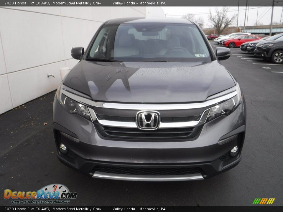 2020 Honda Pilot EX AWD Modern Steel Metallic / Gray Photo #4