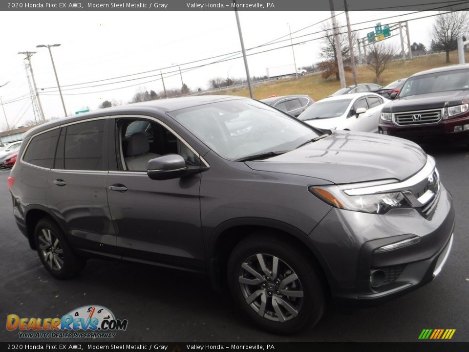 2020 Honda Pilot EX AWD Modern Steel Metallic / Gray Photo #6