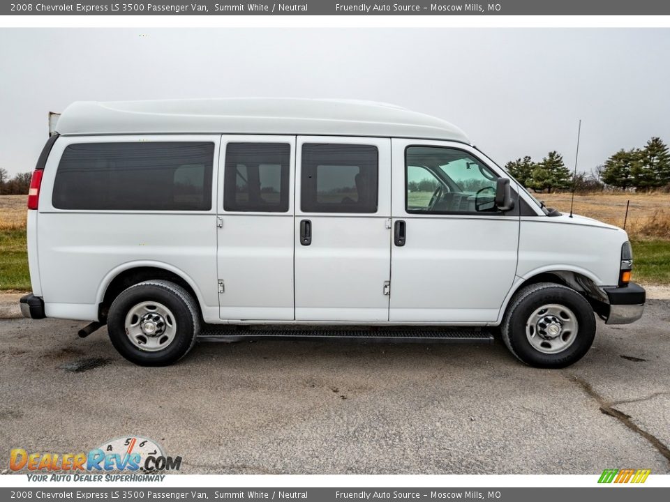 Summit White 2008 Chevrolet Express LS 3500 Passenger Van Photo #3