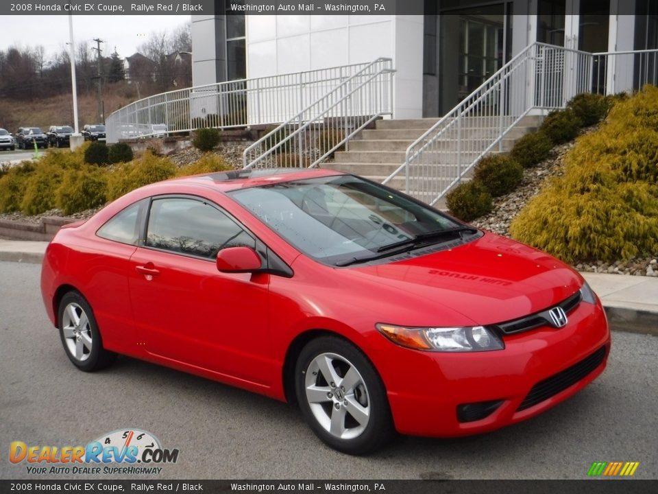 2008 Honda Civic EX Coupe Rallye Red / Black Photo #1