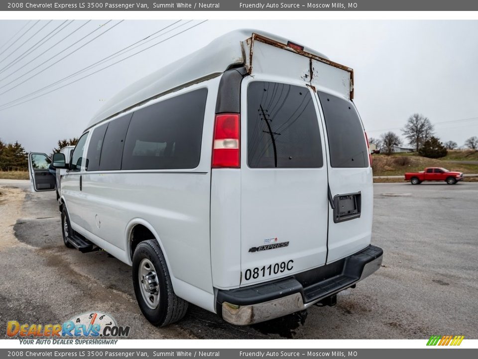 2008 Chevrolet Express LS 3500 Passenger Van Summit White / Neutral Photo #6