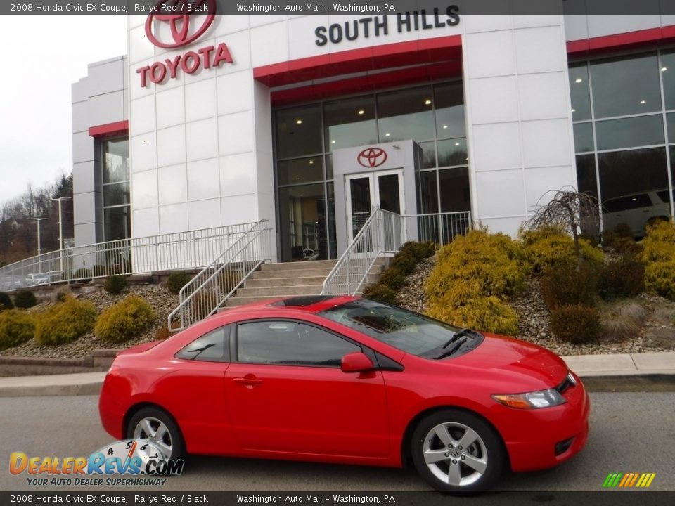 2008 Honda Civic EX Coupe Rallye Red / Black Photo #2