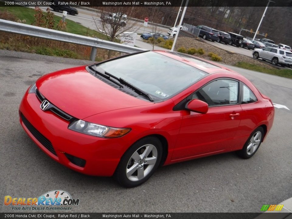 2008 Honda Civic EX Coupe Rallye Red / Black Photo #10