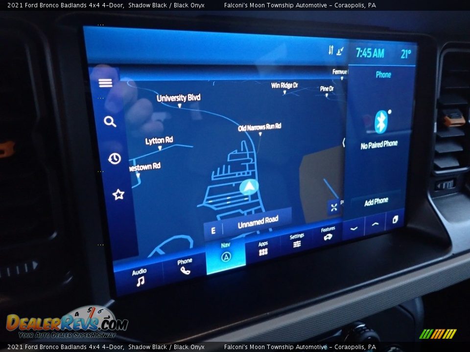 Navigation of 2021 Ford Bronco Badlands 4x4 4-Door Photo #23