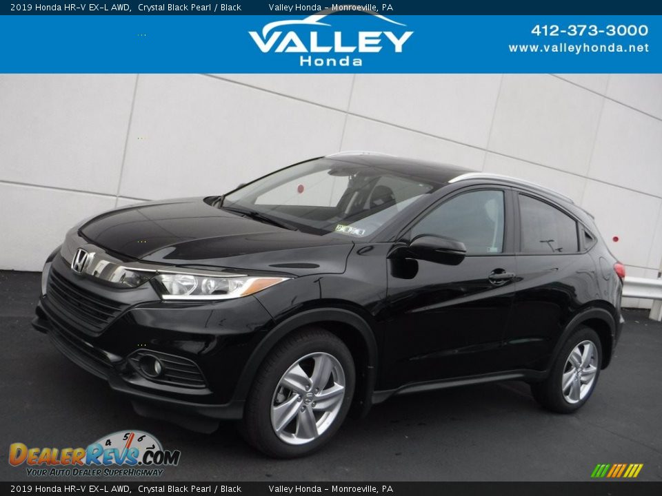 2019 Honda HR-V EX-L AWD Crystal Black Pearl / Black Photo #1