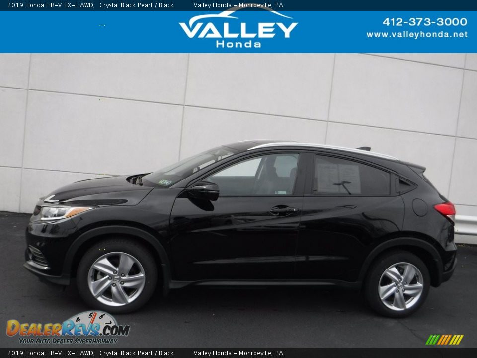 2019 Honda HR-V EX-L AWD Crystal Black Pearl / Black Photo #2