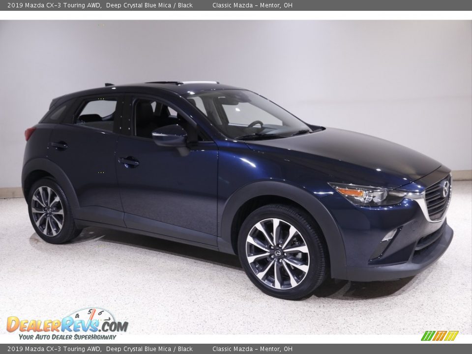 2019 Mazda CX-3 Touring AWD Deep Crystal Blue Mica / Black Photo #1