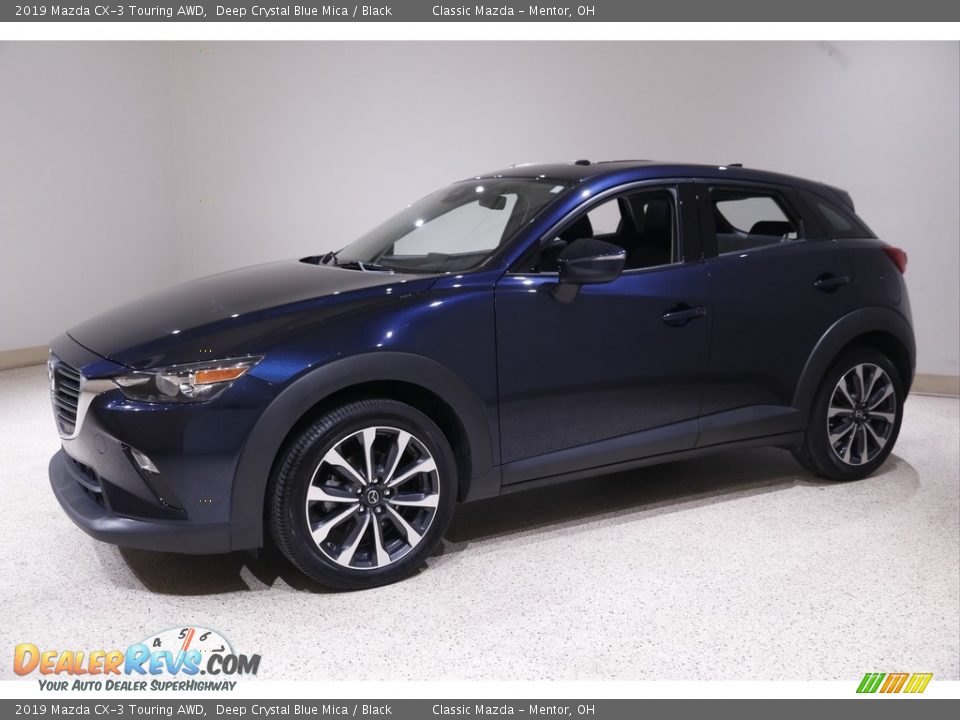 2019 Mazda CX-3 Touring AWD Deep Crystal Blue Mica / Black Photo #3