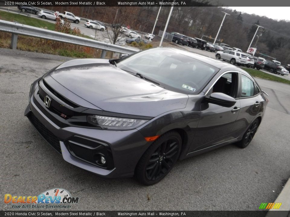 2020 Honda Civic Si Sedan Modern Steel Metallic / Black Photo #14