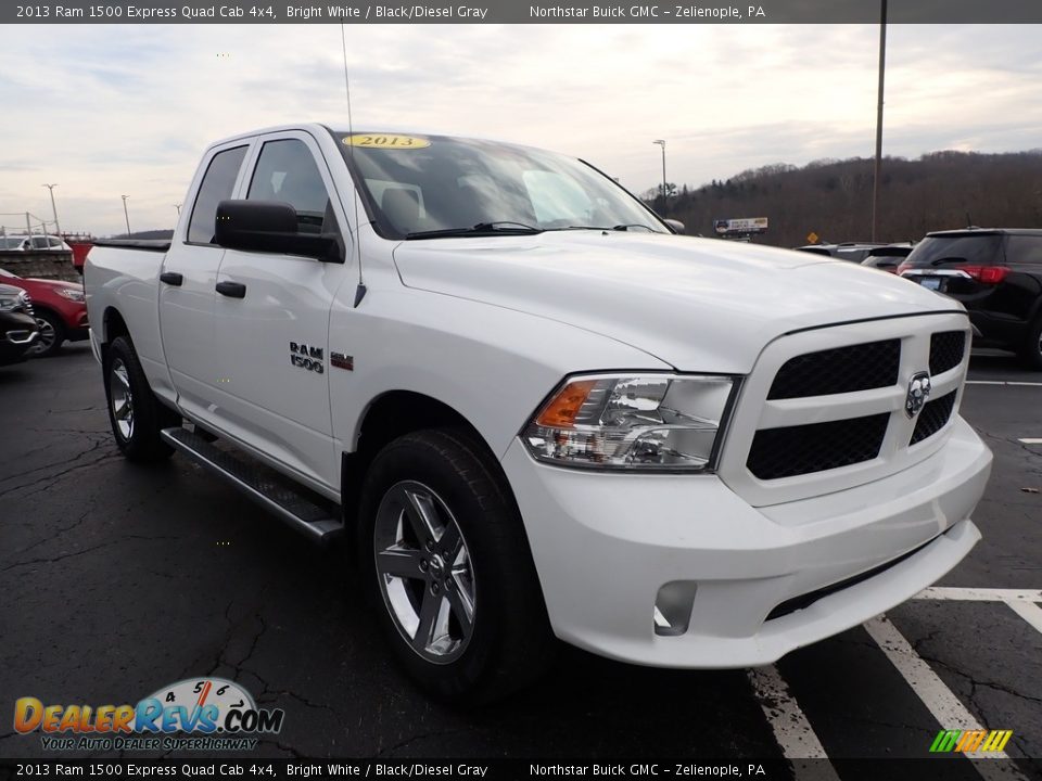 2013 Ram 1500 Express Quad Cab 4x4 Bright White / Black/Diesel Gray Photo #4