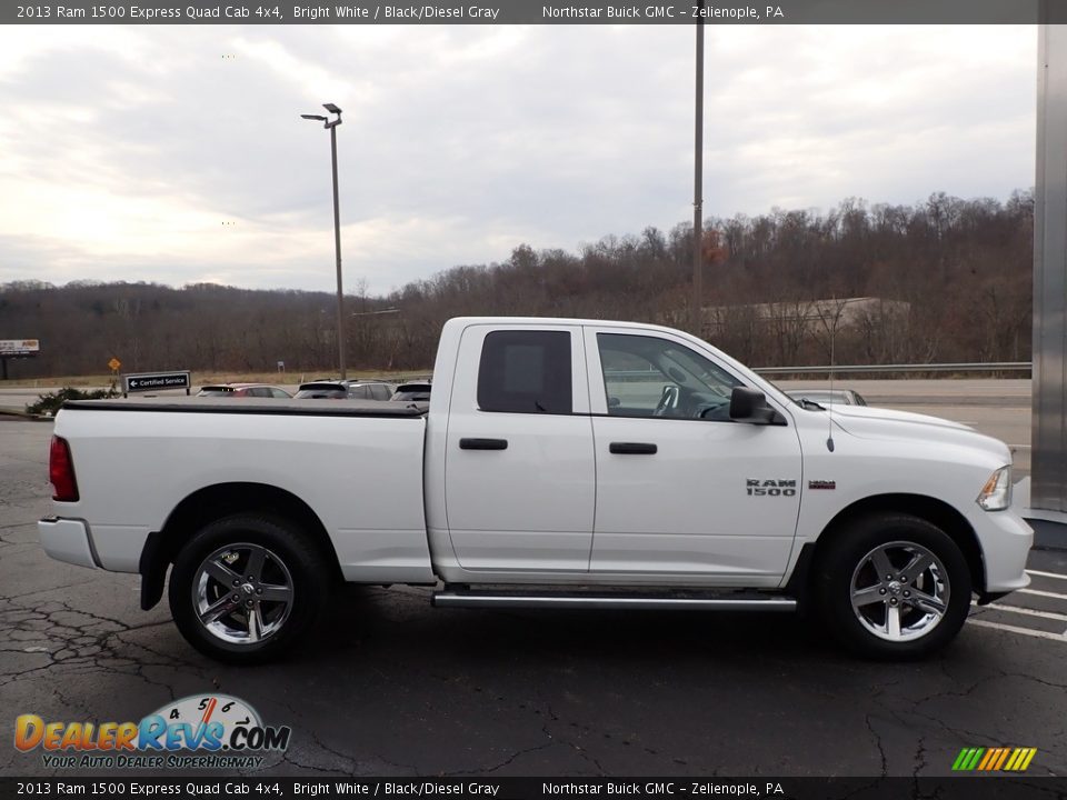 2013 Ram 1500 Express Quad Cab 4x4 Bright White / Black/Diesel Gray Photo #5