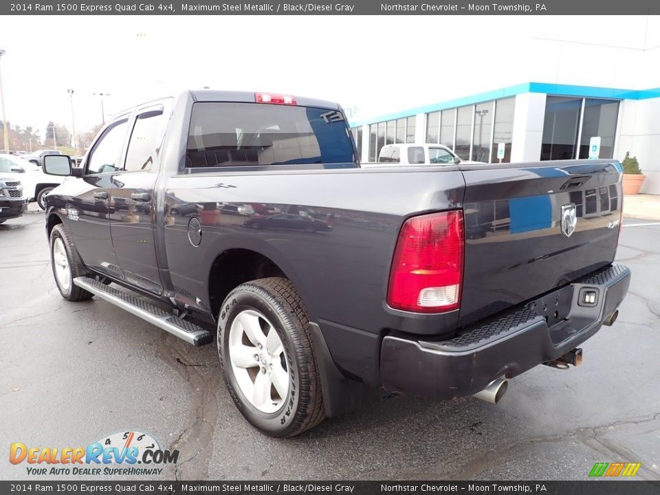 2014 Ram 1500 Express Quad Cab 4x4 Maximum Steel Metallic / Black/Diesel Gray Photo #4