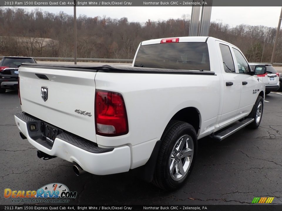 2013 Ram 1500 Express Quad Cab 4x4 Bright White / Black/Diesel Gray Photo #9