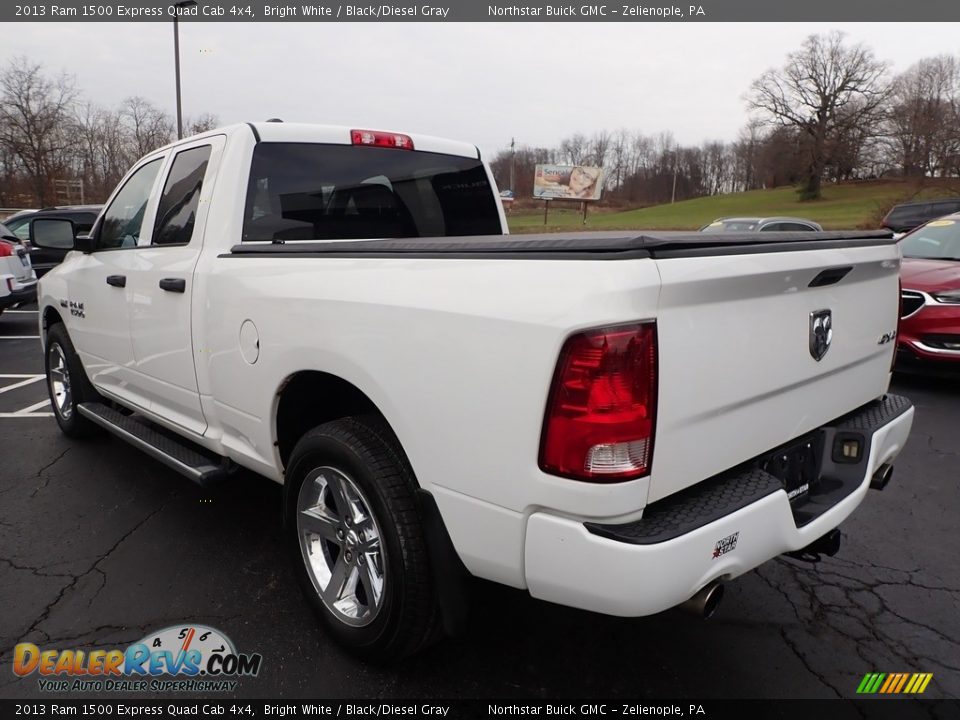 2013 Ram 1500 Express Quad Cab 4x4 Bright White / Black/Diesel Gray Photo #11