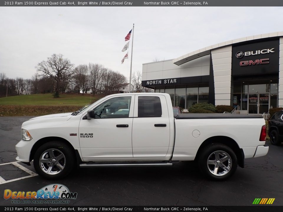 2013 Ram 1500 Express Quad Cab 4x4 Bright White / Black/Diesel Gray Photo #12