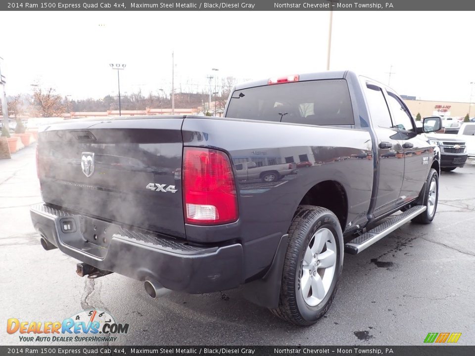 2014 Ram 1500 Express Quad Cab 4x4 Maximum Steel Metallic / Black/Diesel Gray Photo #7