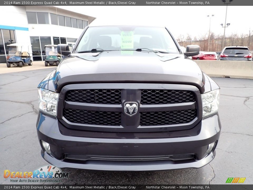 2014 Ram 1500 Express Quad Cab 4x4 Maximum Steel Metallic / Black/Diesel Gray Photo #12