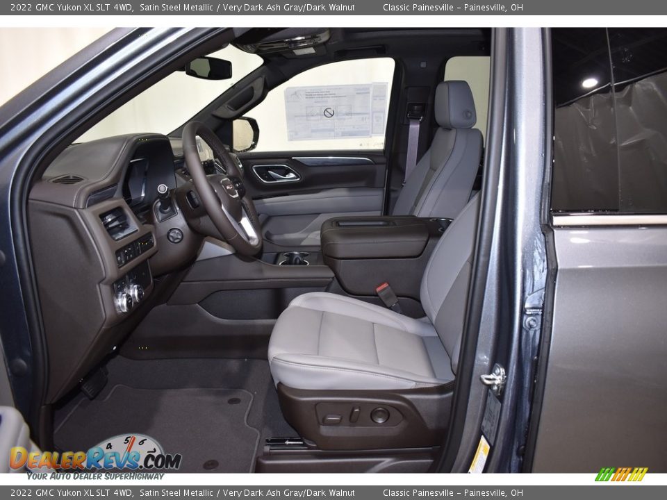 2022 GMC Yukon XL SLT 4WD Satin Steel Metallic / Very Dark Ash Gray/Dark Walnut Photo #7