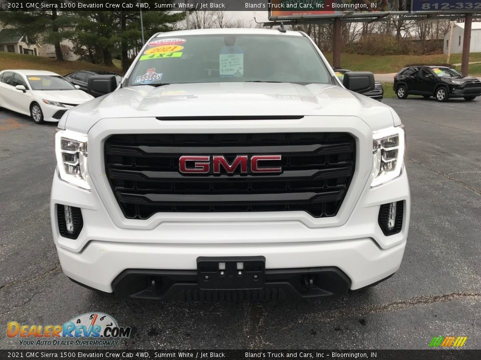 2021 GMC Sierra 1500 Elevation Crew Cab 4WD Summit White / Jet Black Photo #3