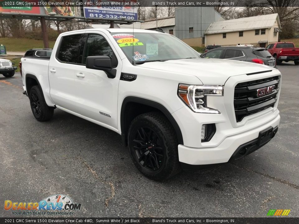 2021 GMC Sierra 1500 Elevation Crew Cab 4WD Summit White / Jet Black Photo #4