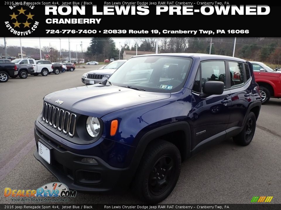 2016 Jeep Renegade Sport 4x4 Jetset Blue / Black Photo #1