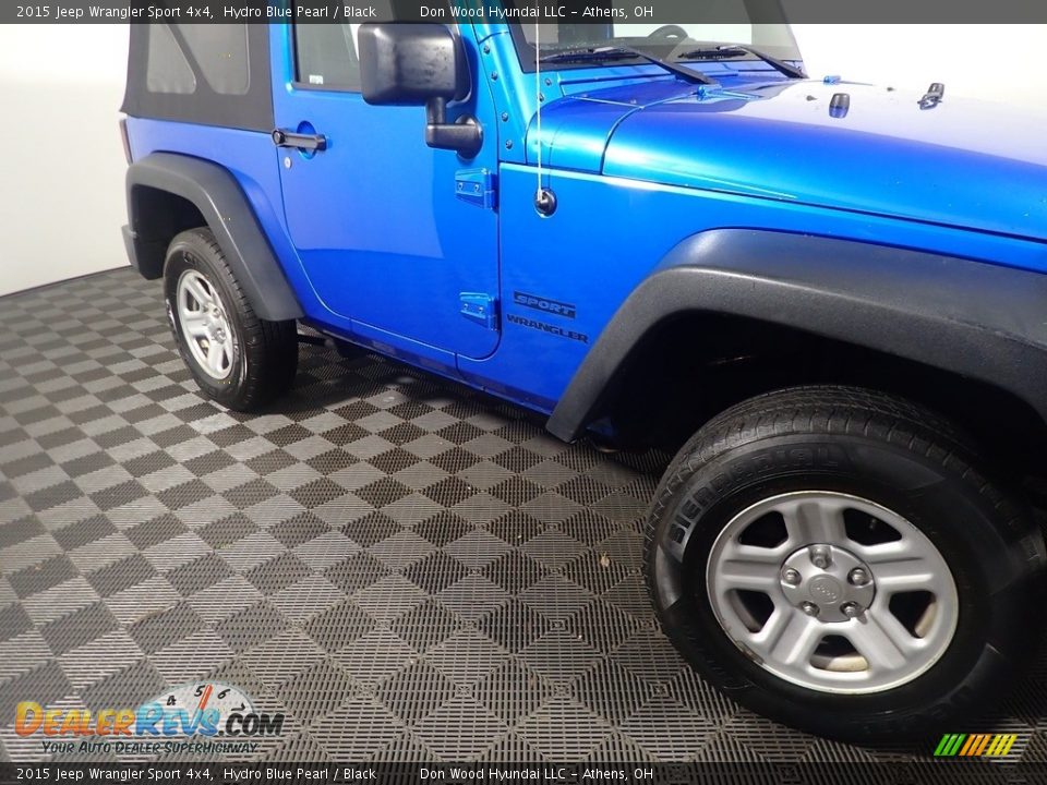 2015 Jeep Wrangler Sport 4x4 Hydro Blue Pearl / Black Photo #3