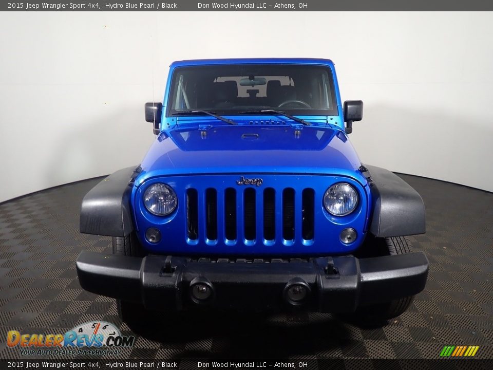 2015 Jeep Wrangler Sport 4x4 Hydro Blue Pearl / Black Photo #4