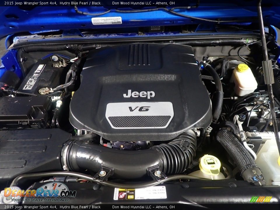2015 Jeep Wrangler Sport 4x4 Hydro Blue Pearl / Black Photo #6