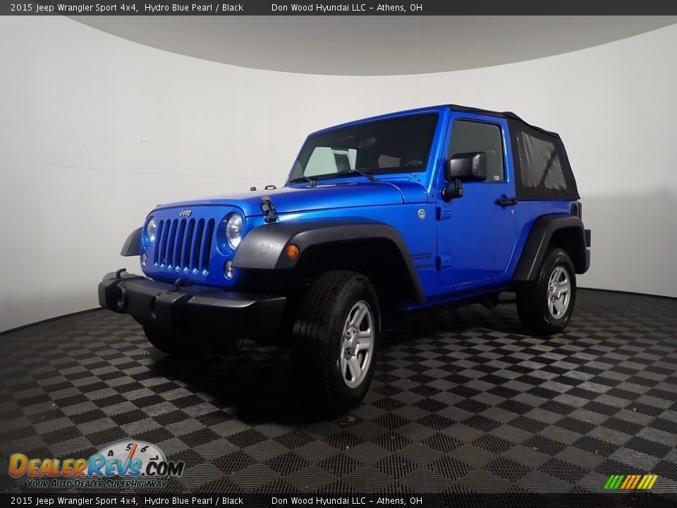 2015 Jeep Wrangler Sport 4x4 Hydro Blue Pearl / Black Photo #7