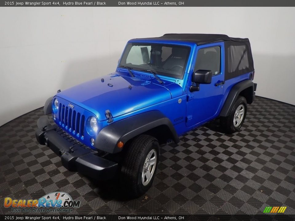 2015 Jeep Wrangler Sport 4x4 Hydro Blue Pearl / Black Photo #8
