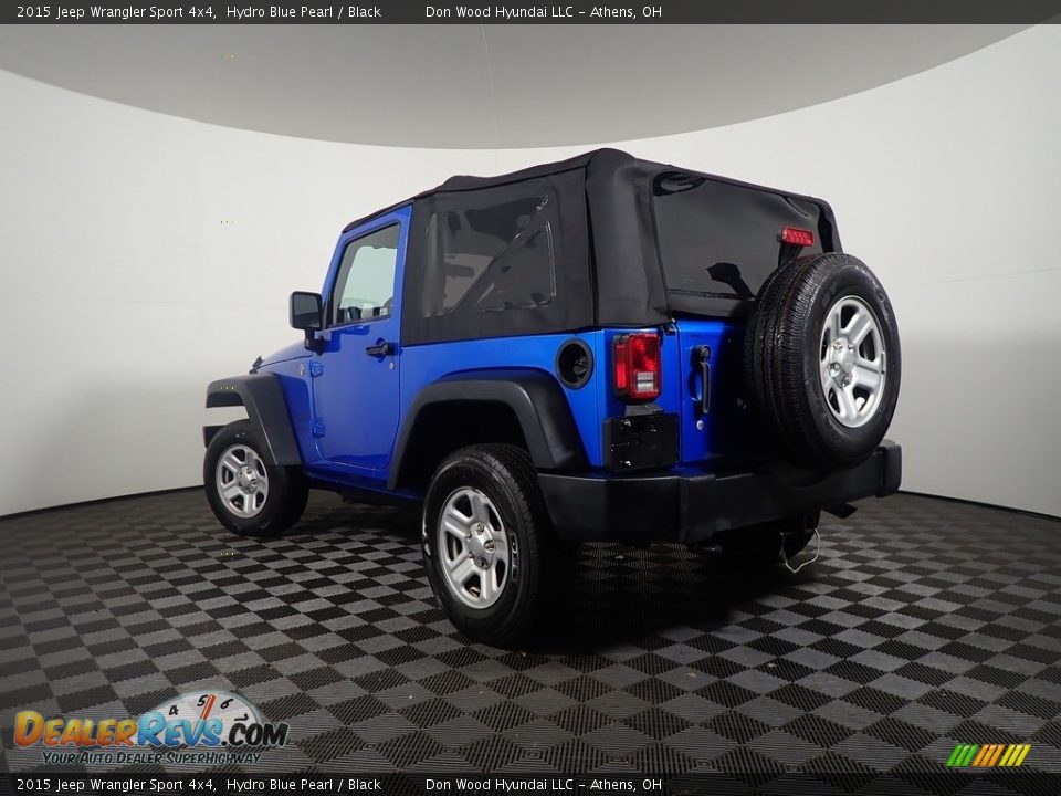 2015 Jeep Wrangler Sport 4x4 Hydro Blue Pearl / Black Photo #10
