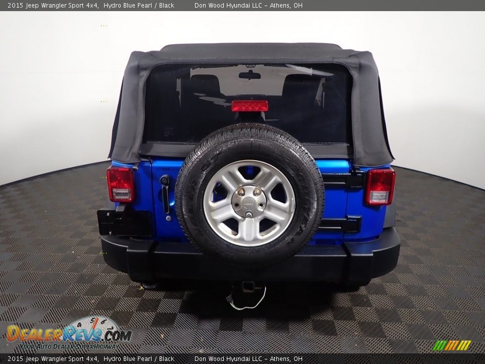 2015 Jeep Wrangler Sport 4x4 Hydro Blue Pearl / Black Photo #12