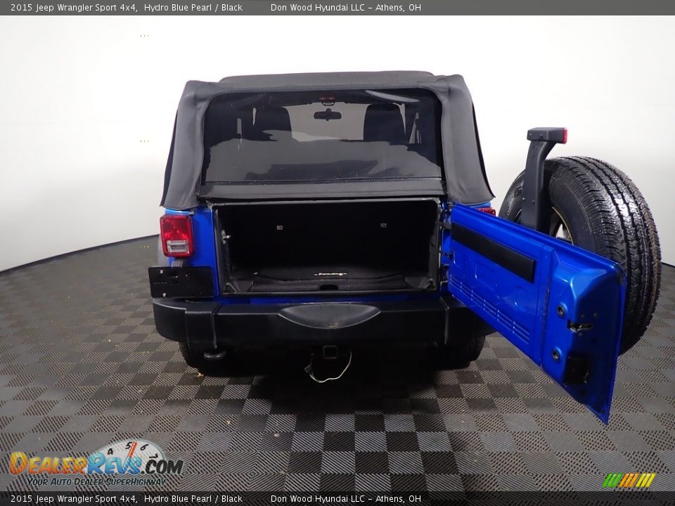 2015 Jeep Wrangler Sport 4x4 Hydro Blue Pearl / Black Photo #13