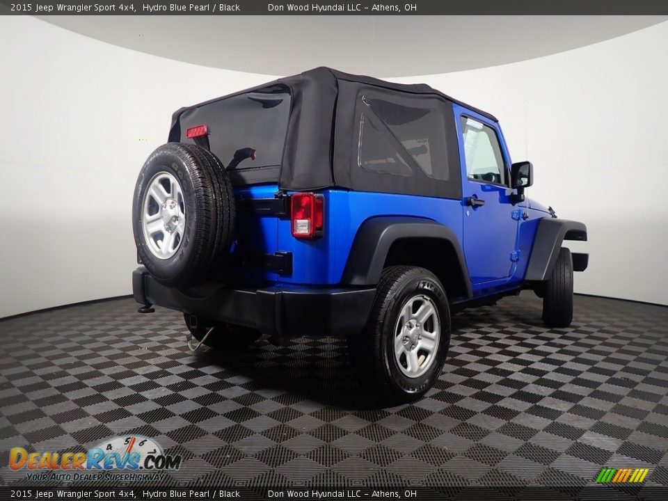 2015 Jeep Wrangler Sport 4x4 Hydro Blue Pearl / Black Photo #14