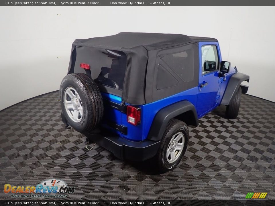 2015 Jeep Wrangler Sport 4x4 Hydro Blue Pearl / Black Photo #15