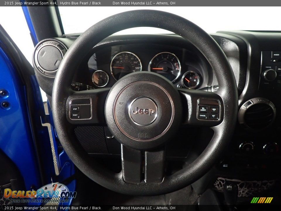 2015 Jeep Wrangler Sport 4x4 Hydro Blue Pearl / Black Photo #24
