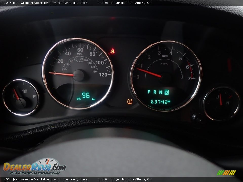 2015 Jeep Wrangler Sport 4x4 Hydro Blue Pearl / Black Photo #25